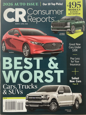#ad 2026 BEST amp; WORST CARS TRUCKS amp; SUVs CONSUMER REPORTS Magazine $10.00