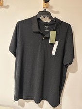 NWT Goodfellow  Co. Men's XXL short sleeve polo shirt standard fit dk gray