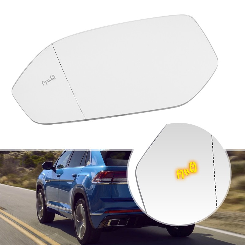 Left Side Mirror Glass Heated with Blind Spot Fit VW Teramont Atlas 2018-2024
