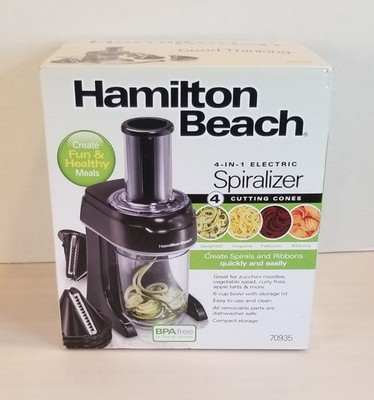 New Hamilton Beach 4-in-1 Electric Spiralizer, 6 Cup, 70935, New & Sealed 