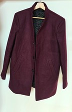 Wollmantel Herren - Lang / L - Bordeaux Rot