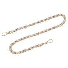 Purse Strap 24" Leather for Shoulder Strap Beige Gold