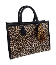 Trapez Handtasche Leopard - aktuelle Mode Animalprint Leopardenmuster