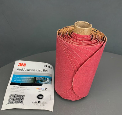 3M 01125 Red Abrasive 120 Grit Round Sanding Discs For Ultimation Sander T0207