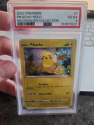 2022 Pikachu Holo Mcdonald's Collection 7/15 Psa 4 VG-EX
