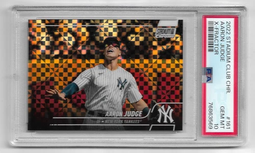 Aaron Judge 2022 Topps Stadium Club Chrome #161 X-Fractor PSA 10 GEM MINT