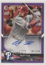 2018 Bowman Prospect Auto Purple 101/250 Colby Fitch #PA-CF Auto 1o3