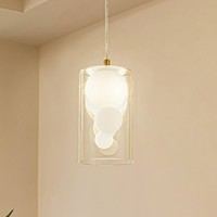 Lindby Pendelleuchte 'Kupla' (Modern) In Transparent Aus Glas (1 Flammig, G9) -