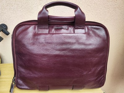 Mandarina Duck PC Tasche Arbeit Echtleder   Unisex Farbe Aubergine