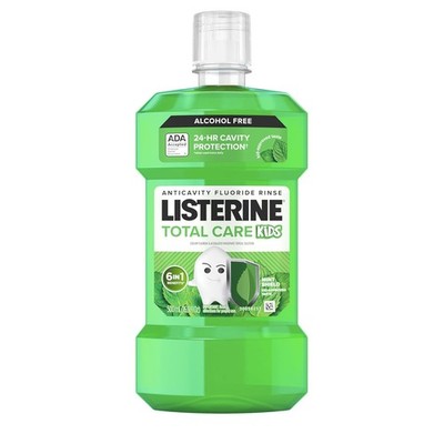 Listerine Total Care Kids Mouthwash, ADA Accepted, Alcohol Free Anticavity Sodiu