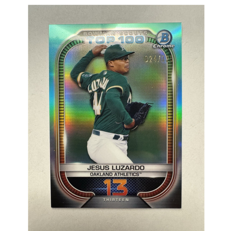 Topps 2021 Bowman Top 100 Aqua Refractor Jesus Luzardo #BTP-13 /125