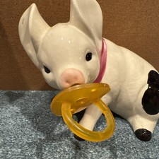 Unique Spotted Piggy Bank With Pacifier