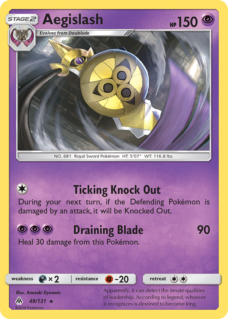 Aegislash 49/131 Rare Forbidden Light Pokemon Near Mint