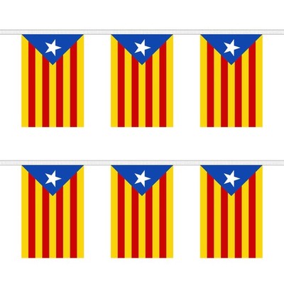 Flagtex Catalan Independence (Estelada) rechteckige Wimpelkette