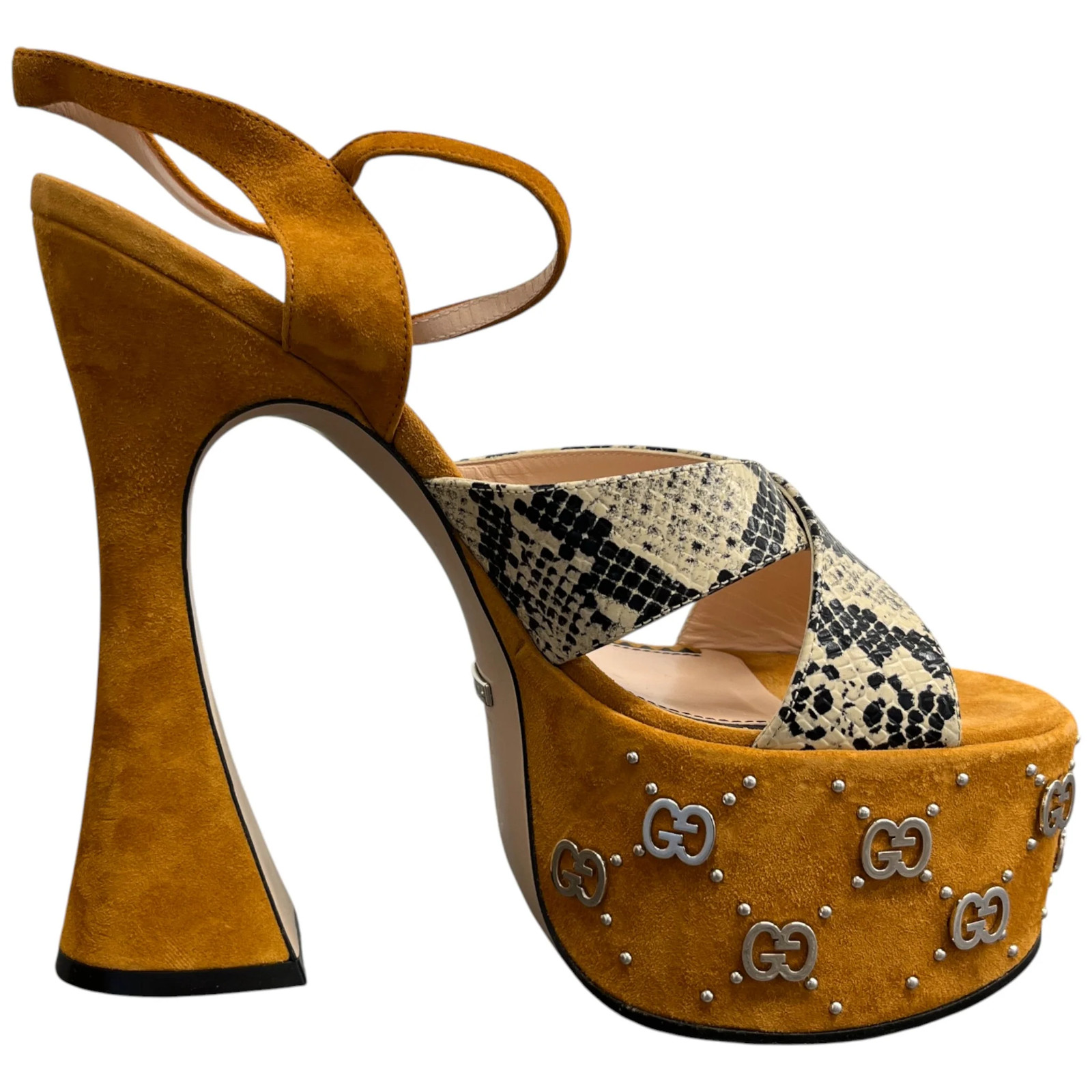 Gucci Women's Interlocking G Platform Python Prin… - image 4