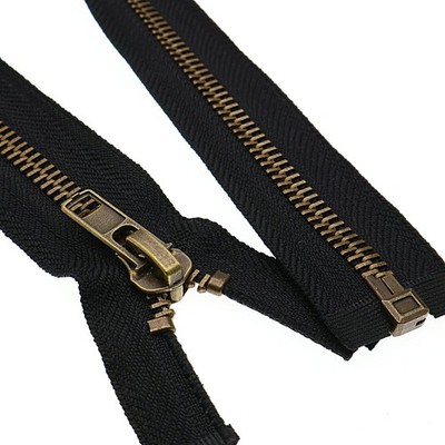 8 24 Inch Antique Brass Separating Jacket Metal Zipper Heavy Duty
