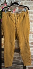 Pilcro Anthropologie High Rise Skinny Corduroy Pants Women's Size 32 Mustard