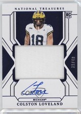 2025 Panini National Treasures Collegiate Blue /49 Colston Loveland #67 Auto 3s8
