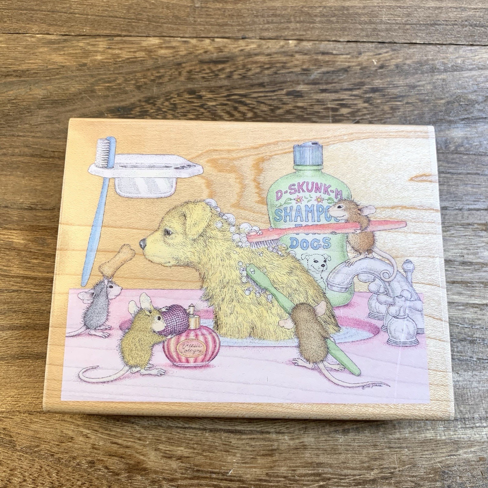 Stampabilities House Mouse Soggy Doggie - HMOR1038 New Unused Wooden Stamp