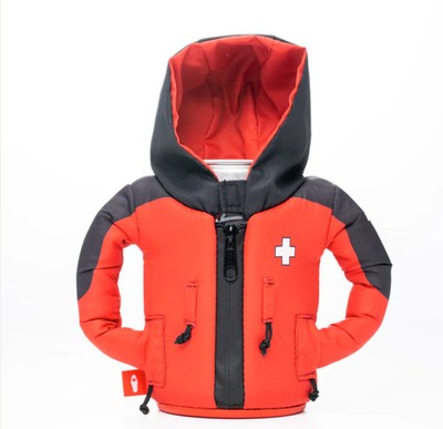 Puffin Drinkwear Puffin Ski Patroller Risky Red & Black Koozie