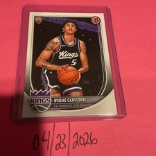 2025-26 Bowman Basketball #24 Nique Clifford, Sacramento Kings RC