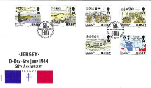 Jersey Comm/FDC - D-Day 6th June 1944 - 50th Ann  - 1994 (JES310)
