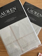 Ralph Lauren Set/2 Thick Woven JULIANNE WINDOWPANE Sage 26" x 26" EURO Shams NEW