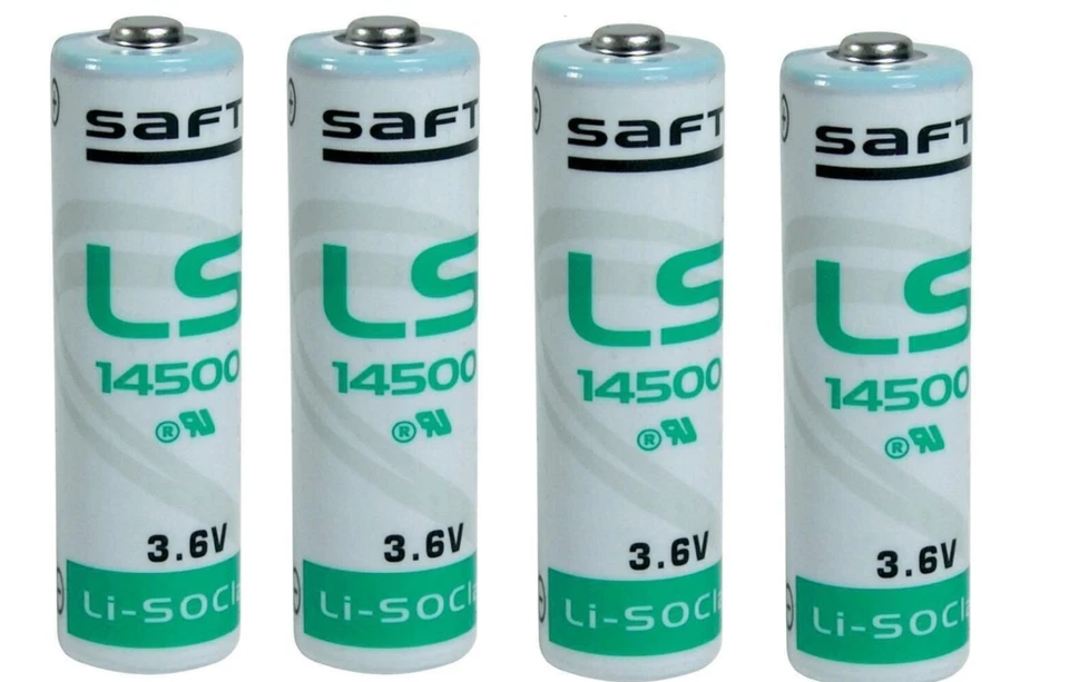 4 SAFT Batterie pile STILO AA Lithium litio SAFT LS14500 3,6V Li-SoCl2 2600 mAh