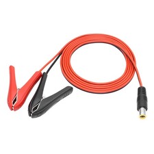 YACSEJAO DC Battery Clips Cable 8mm Male to Clamps 6 feet, Black