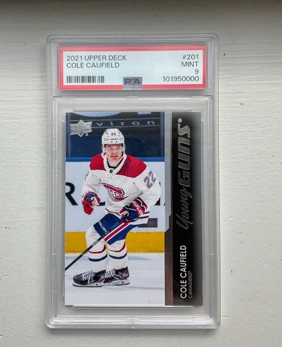 2021-22 Upper Deck Series 1 - Young Guns Cole Caufield #201 (RC) Psa 9
