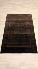 Indo Gabbeh Teppich Casa 120x180cm dunkel braun handgeknüpft Schurwolle 35