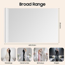65 3ft Aisle Runner Mirror Rugs Roll Double Sided Bright Reflective Decor Silver