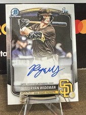 2025 1st Bowman Draft Ryan Wideman * Chrome Auto * Rookie On Card RC Padres