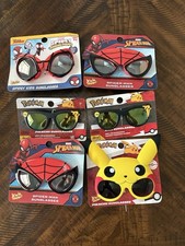 Lot Of 6 Boys Sunglasses - Pok mon And Spider-Man - New
