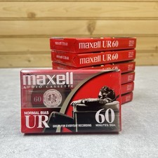 Maxell UR60 Normal Bias Type I Audio Cassette Tape Lot of 7 New Sealed
