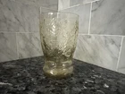 Vintage Federal Depression Glass Amber Madrid Depression Tumbler  4 1/4" 9oz