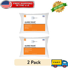 Mainstays Allergy Relief Bed Pillows, Standard/Queen - Firm Support, 2 Count