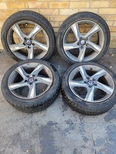 SET OF 4 VOLVO V40 S60 V60R-DESIGN IXION ALLOY WHEELS 2012-17-31423521 WARRANTY