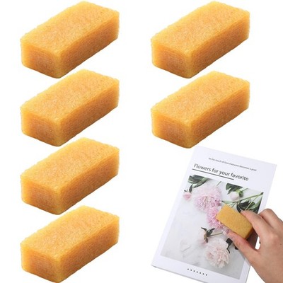 Marspark 6 Pcs Comic Book Dry Cleaning Natural Rubber Cover Eraser Beige 