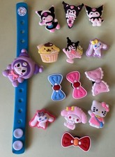 Croc Charm Shoe Cute Girl Kuromi Hello Kitty Jibbitz Charms Lot of 13 Bracelet