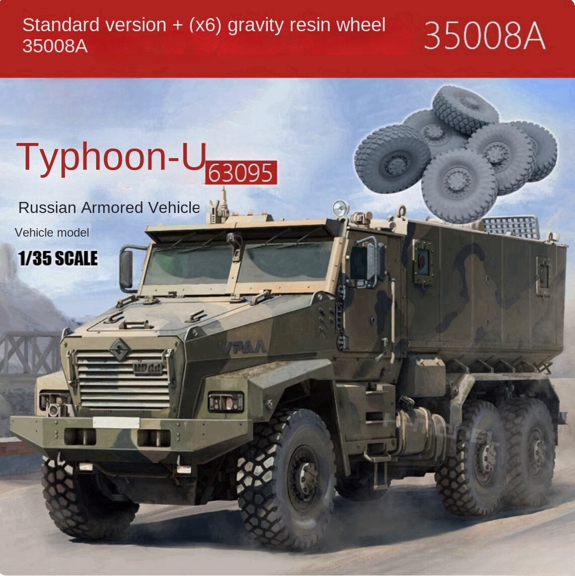 YOU RPG Model 35008A 1/35 Russian URAL 63095 Typhoon-U MRAP +