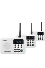 Wuloo Intercoms Wireless for Home 1 Mile Range 22 Channel 100 Digital- 3 Pack