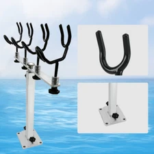 Fishing Aluminum Sure Grip Rod Pod Pole Holder Boat Steel PVC Coated Steel Wire