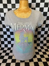 Disney The Little Mermaid Classic Ariel T-Shirt GRAY Top Rainbow SUNSET Sz L