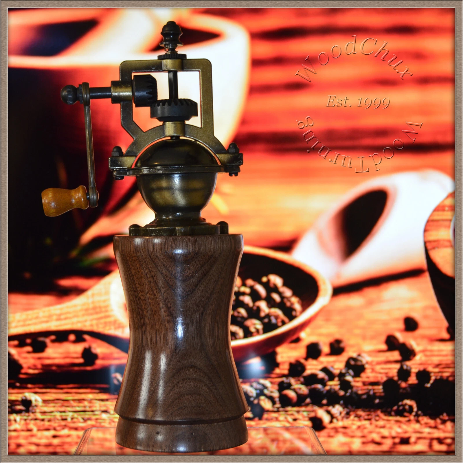 Pepper Mill Grinder Peppermill Black Walnut Wood Wooden Handmade SEE VIDEO 859a