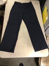 Worthington Stretch Ladies Size 12 Blue with Stripes Dress Pants Highrise EUC