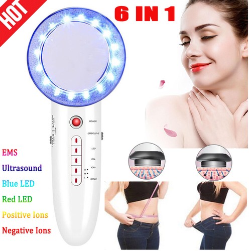 6 IN 1 Ultrasound  Fat Cavitation Face Skin Beauty Device Machine SPA Massage EB