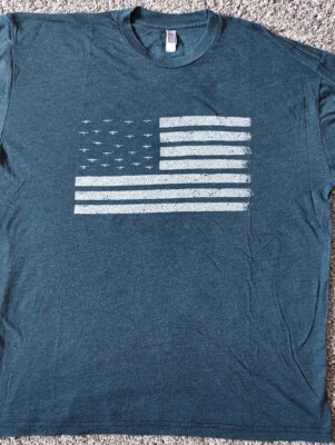 Pearl Harbor American Tribute Men's Short Sleeve Gray T-shirt Size