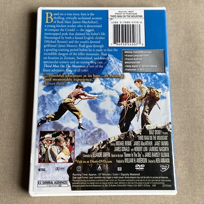 Walt Disney: Third Man on the Mountain (DVD 1959) Swiss Alps