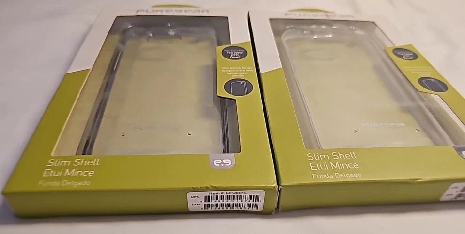 Lote de 2 fundas rígidas Puregear para HTC One M8 y M9 transparente delgada cubierta trasera Foto 2 de 4